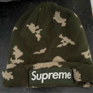 Supreme box logo beanie digital camo